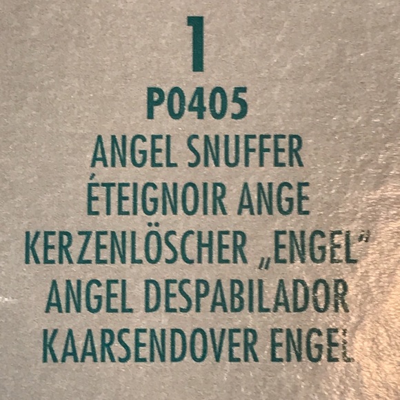 Partylite Pewter ANGEL Candle SNUFFER with Ceramic ANGEL of LIGHT single candle - Picture 8 of 14